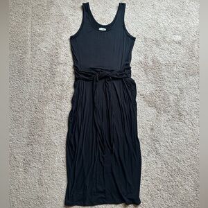 Love, Fire Black Jersey Knit Sleeveless Midi Dress size small